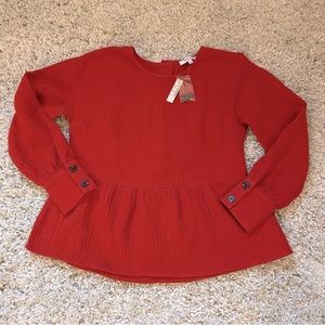 Madewell Lightspun Peplum Top